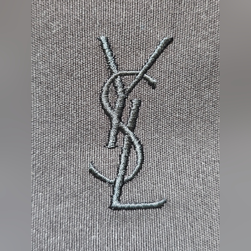 Yves Saint Laurent YSL Black Makeup Wristlet w/Gold Chain And Parfum Sample, New - Picture 3 of 10